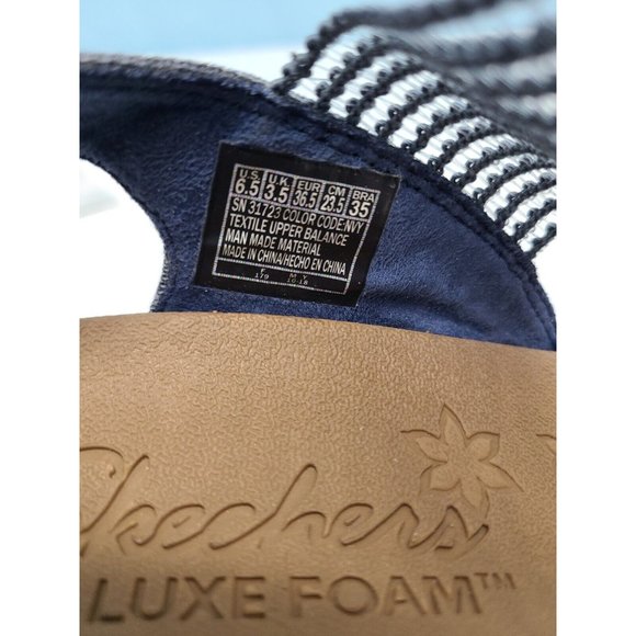 SKETCHERS LUXE FOAM RELAXED STEP CORK WEDGE SLIDE WOMEN’S SANDALS SIZE 6.5 - Picture 5 of 6